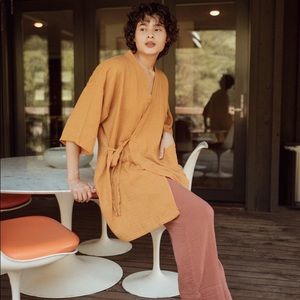 OddBird Selin sleep/play dress in Canyon Rose